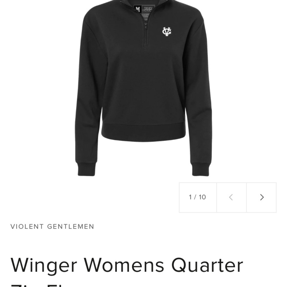 Violent Gentleman women’s quarter zip fleece